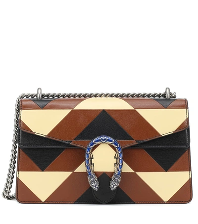 Gucci Dionysus Medium Leather Shoulder Bag In Brown