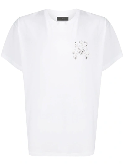 Amiri Men's Bones Logo Graphic T-shirt In White
