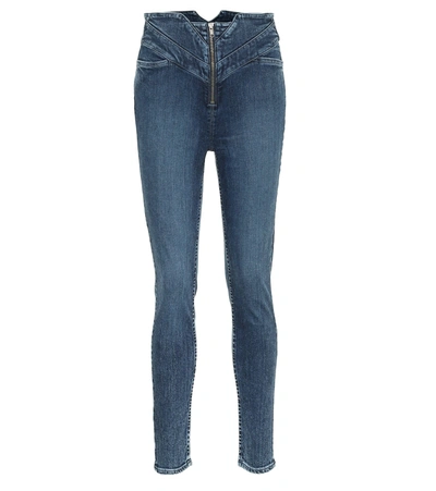 Grlfrnd Tatiana High-rise Skinny Jeans In Blue