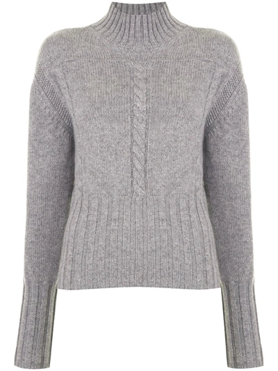 Khaite Maude Cashmere Cable-knit Jumper In Grey