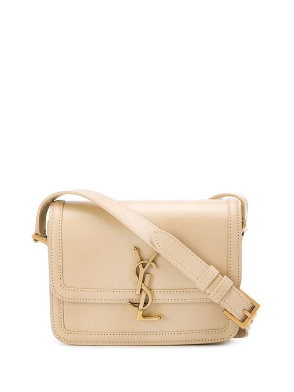 Saint Laurent Solferino Umhangetasche Mit Ysl Verschluss In Neutrals Modesens