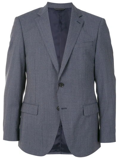 D'urban Fitted Single-breasted Suit In Blue
