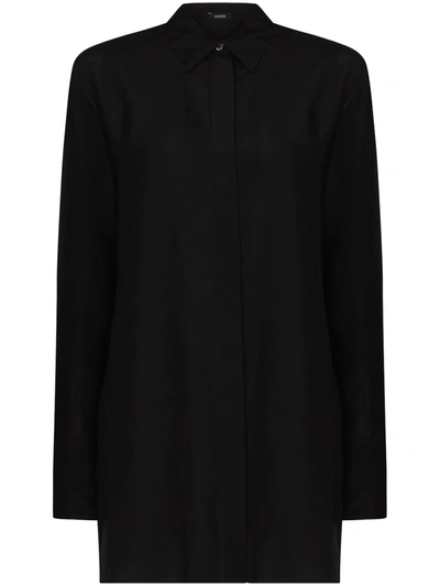 Joseph Bene Classic Silk Shirt In Black