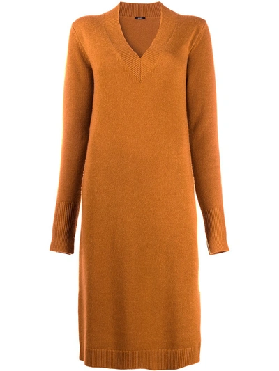 Joseph Knitted Mid-length Dress In Brown