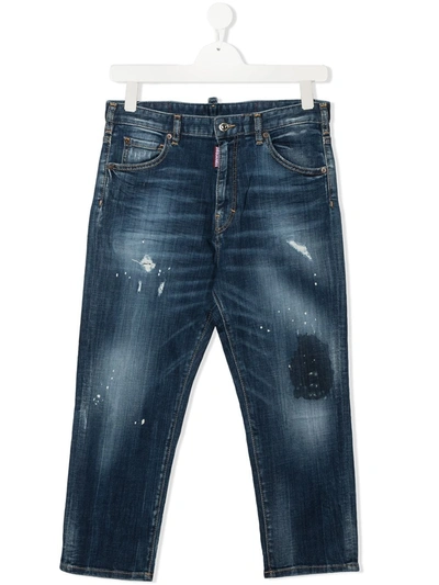 Dsquared2 Kids' Distressed Look Jeans In Unica