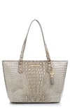 Brahmin 'medium Asher' Leather Tote In Sterling