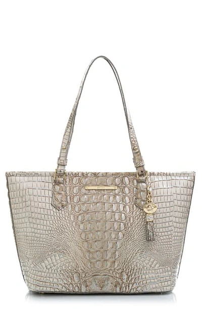 Brahmin 'medium Asher' Leather Tote In Sterling