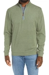 Johnnie-o Sully Quarter Zip Pullover In Sage