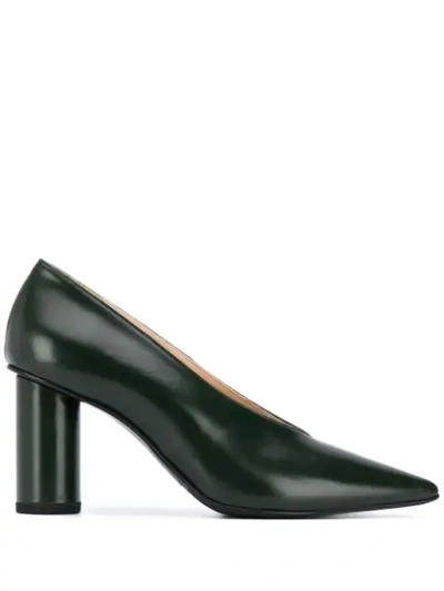 Christian Wijnants Pointed-toe Leather Heels In Green