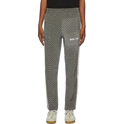 Palm Angels Black & Beige Houndstooth Lounge Pants