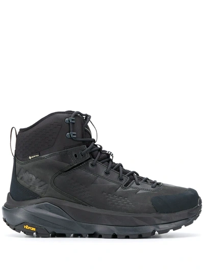 Hoka One One High-top Walking Sneakers In Black