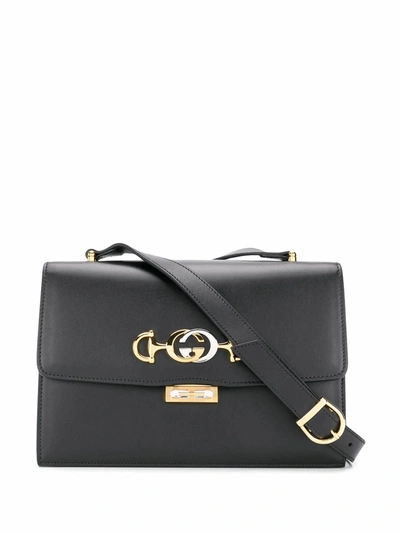 Gucci Women's 57638805j0x1000 Black Leather Shoulder Bag