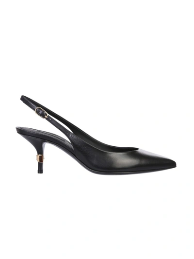 Dolce & Gabbana Sling Back Sandals In Black