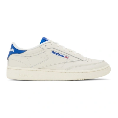 Reebok Blue Low White 'club C 85' Sneakers In Chalk/blu