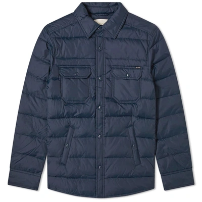 Aimé Leon Dore Nylon Filled Shirt Jacket In Blue