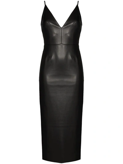 Aleksandre Akhalkatsishvili Fitted Midi Slip Dress In Black