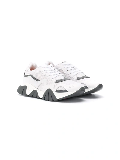 Young Versace Teen Chunky Lace-up Trainers In White