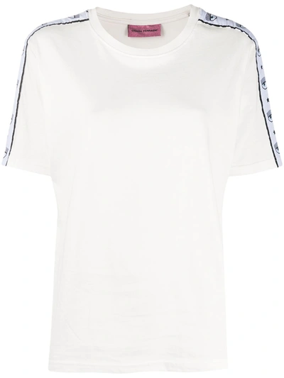 Chiara Ferragni Eye Lash Trim T-shirt In White