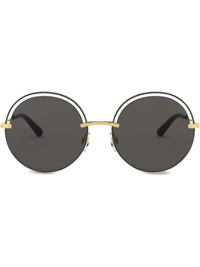 Dolce & Gabbana Round-frame Sunglasses In Black