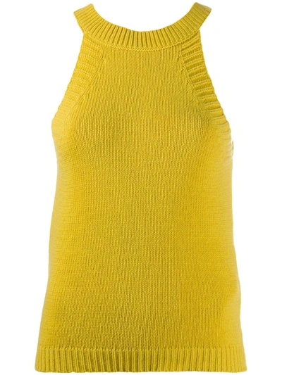 Jejia Knitted Tank Top In Yellow