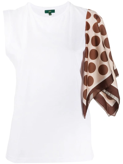 Jejia Foulard-sleeve T-shirt In White