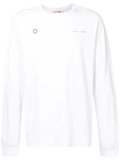 Alyx Logo-print Cotton Sweatshirt In White