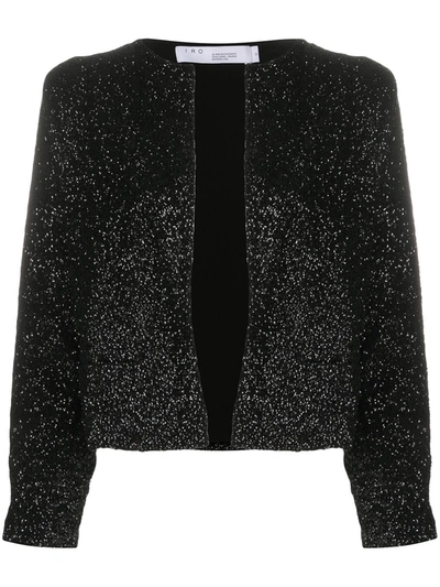 Iro Spire Embellished Shoulder Pad Jacket In Black