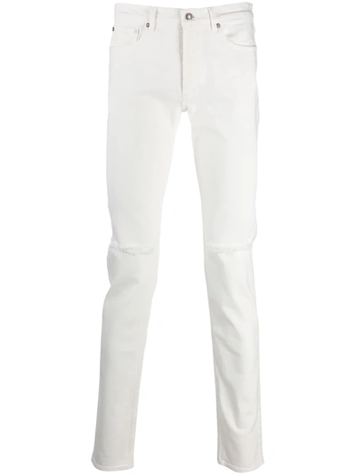 Givenchy Destroyed Skinny Jeans In White