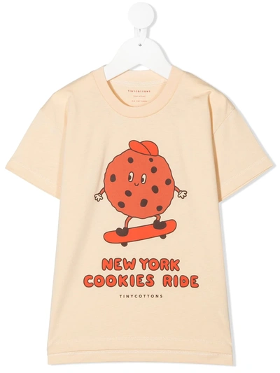 Tiny Cottons Kids' Graphic Print Short-sleeved T-shirt In Neutrals