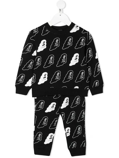 Stella Mccartney Babies' Jogginganzug Mit "halloween Ghosts"-print In Black