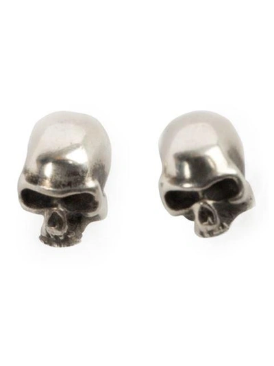 Werkstatt:münchen Skull Earrings In Silver