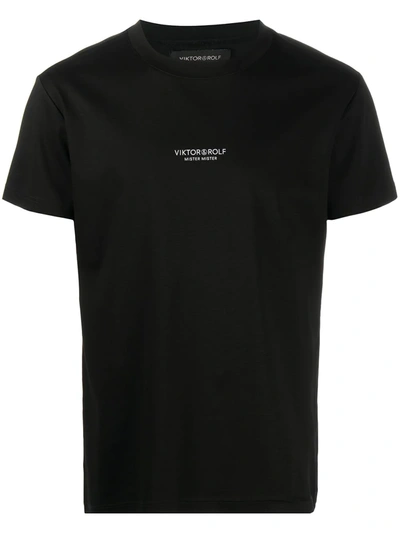 Viktor & Rolf Logo Print T-shirt In Black