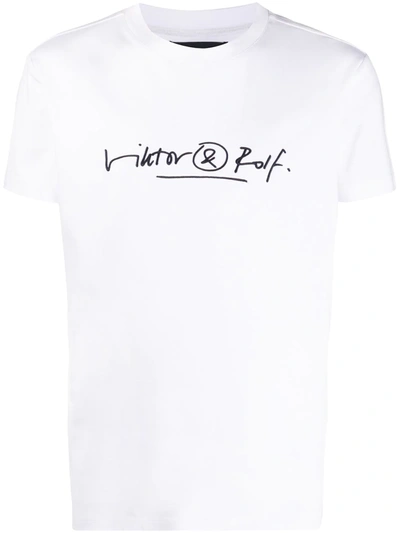 Viktor & Rolf Signature Print T-shirt In White