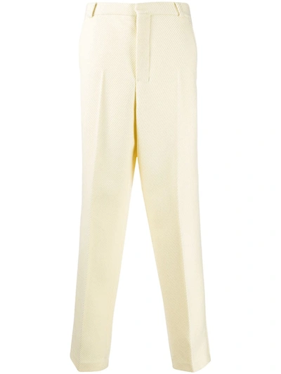 Ami Alexandre Mattiussi Wide-fit Pleated Trousers In White