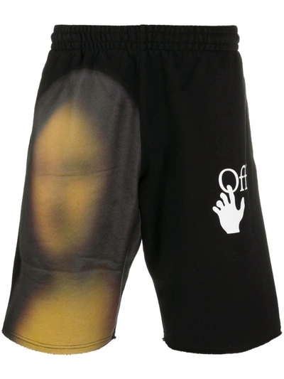 Off-white Blurred Monalisa Track Shorts In Black