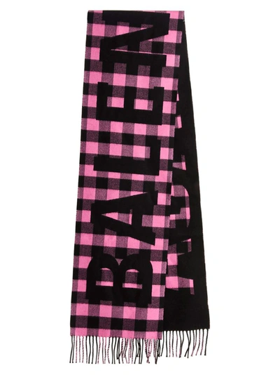 Balenciaga Women's Pink Wool Scarf