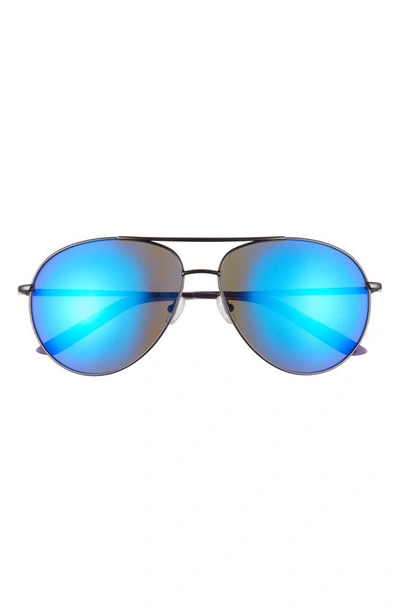 Nike Chance 61mm Mirrored Aviator Sunglasses In Gunmetal/ Ultra Violet Mirror