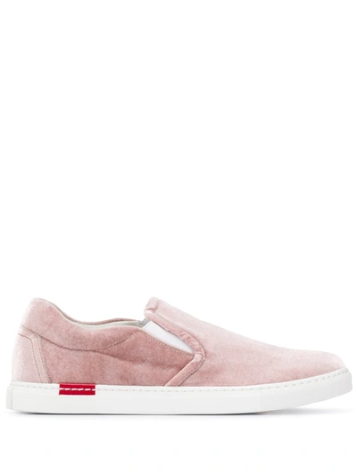 Scarosso Slip-on Sneakers In Rose Velvet