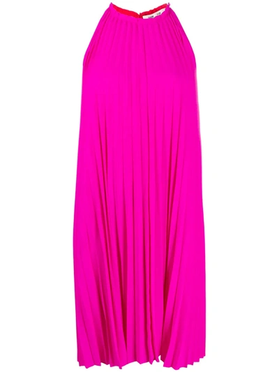 Diane Von Furstenberg Pleated Shift Dress In Pink