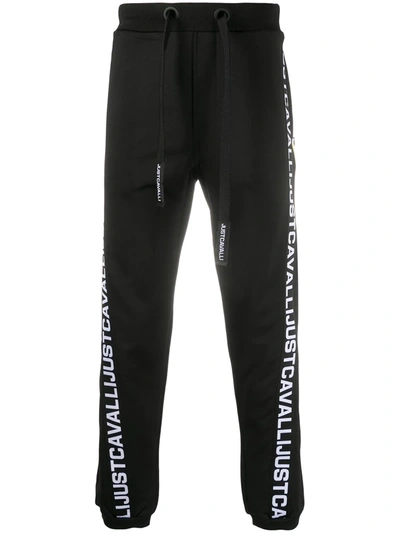 Just Cavalli Logo Track Trousers In Black
