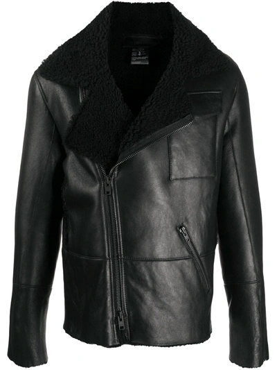 Ann Demeulemeester Zip-up Leather Jacket In Black