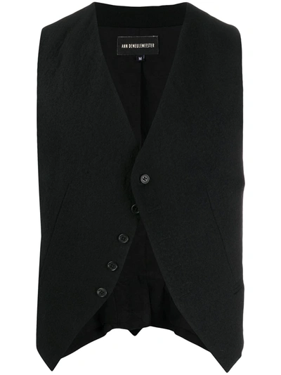 Ann Demeulemeester Buttoned Waistcoat In Black