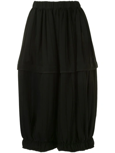 Comme Des Garçons Elasticated Waist Culottes In Black