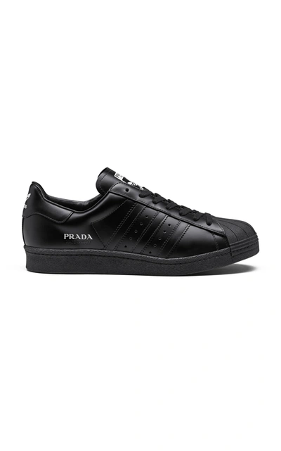 Adidas X Prada Prada Superstar Leather Sneakers In Black