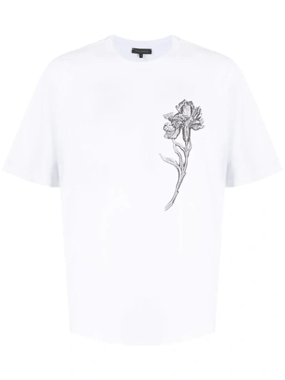 Ann Demeulemeester Graphic Print Cotton T-shirt In White