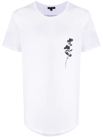 Ann Demeulemeester Graphic Print Cotton T-shirt In White