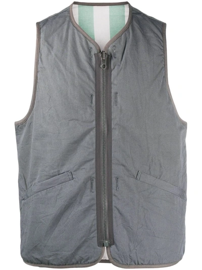 Visvim Zip-front Gilet In Grey