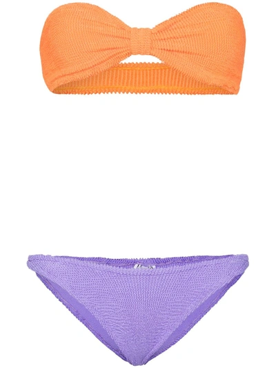 Hunza G Jean Two Tone Bikini In Multicolour