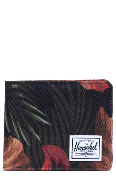 Herschel Supply Co Roy Rfid Wallet In Tropical Hibiscus