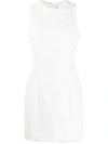 Balmain Cotton Blend Tweed Minidress In White